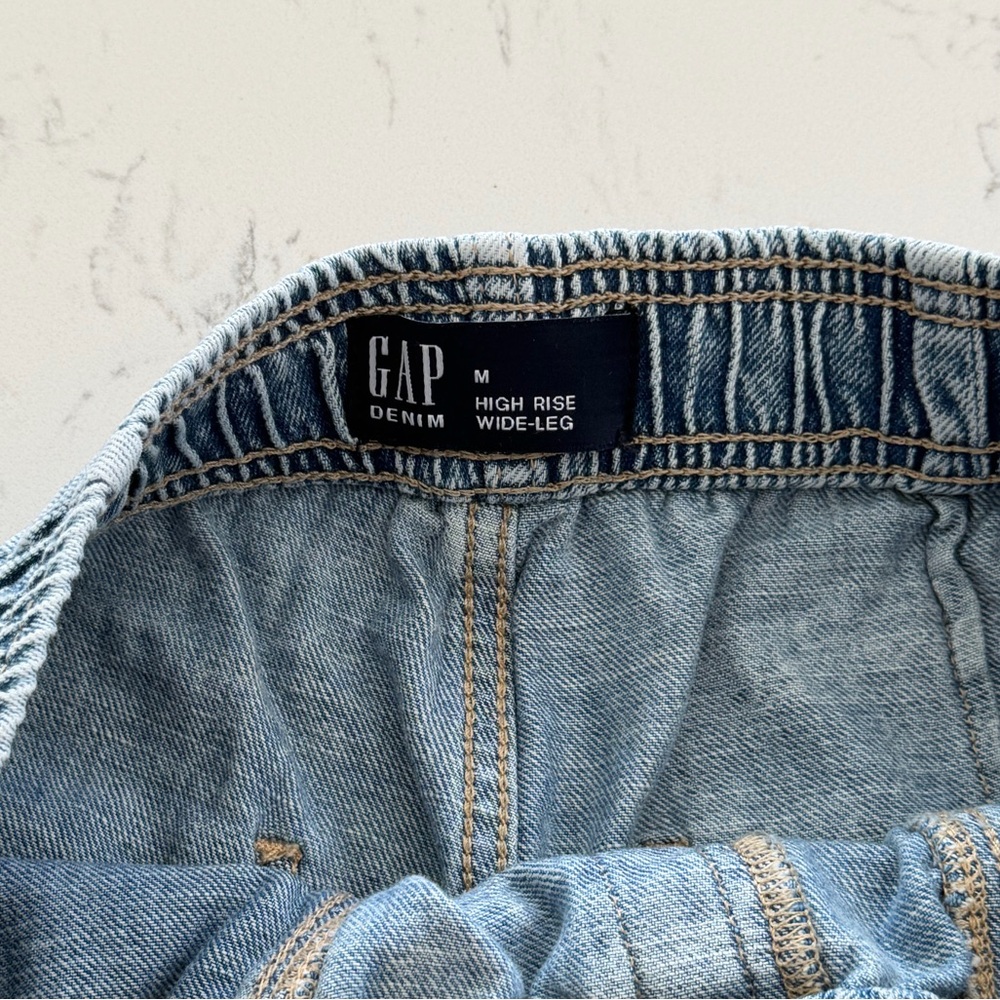 Pull On Wide Leg High Waisted Cargo Gap Pants - Picture 7 of 7
